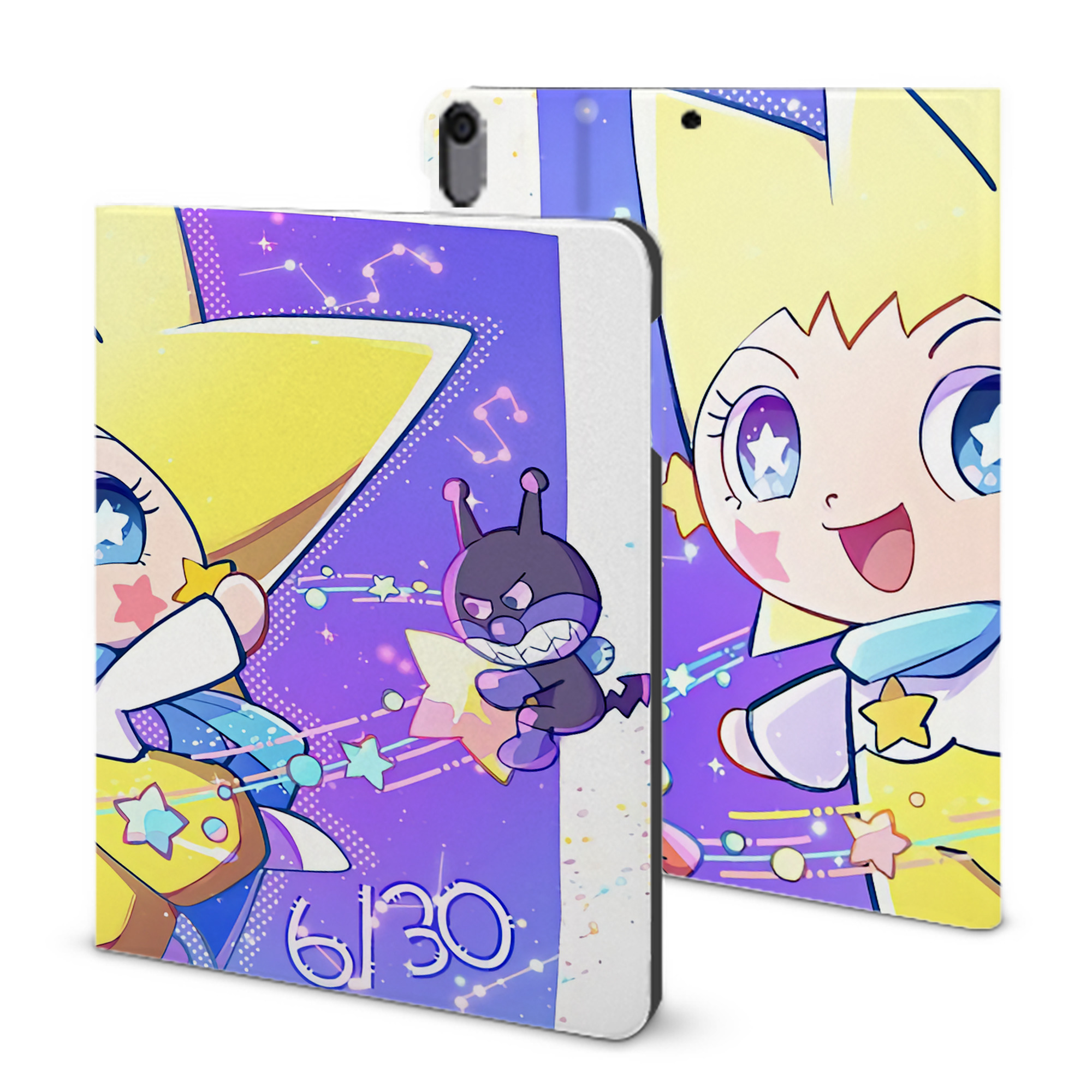 （画像用） アンパンマン Anpanman IPad ケース ブック型 PUレザー TPU 耐衝撃 軽量 薄型 ペン収納なし 全面保護 IPad 各モデル対応